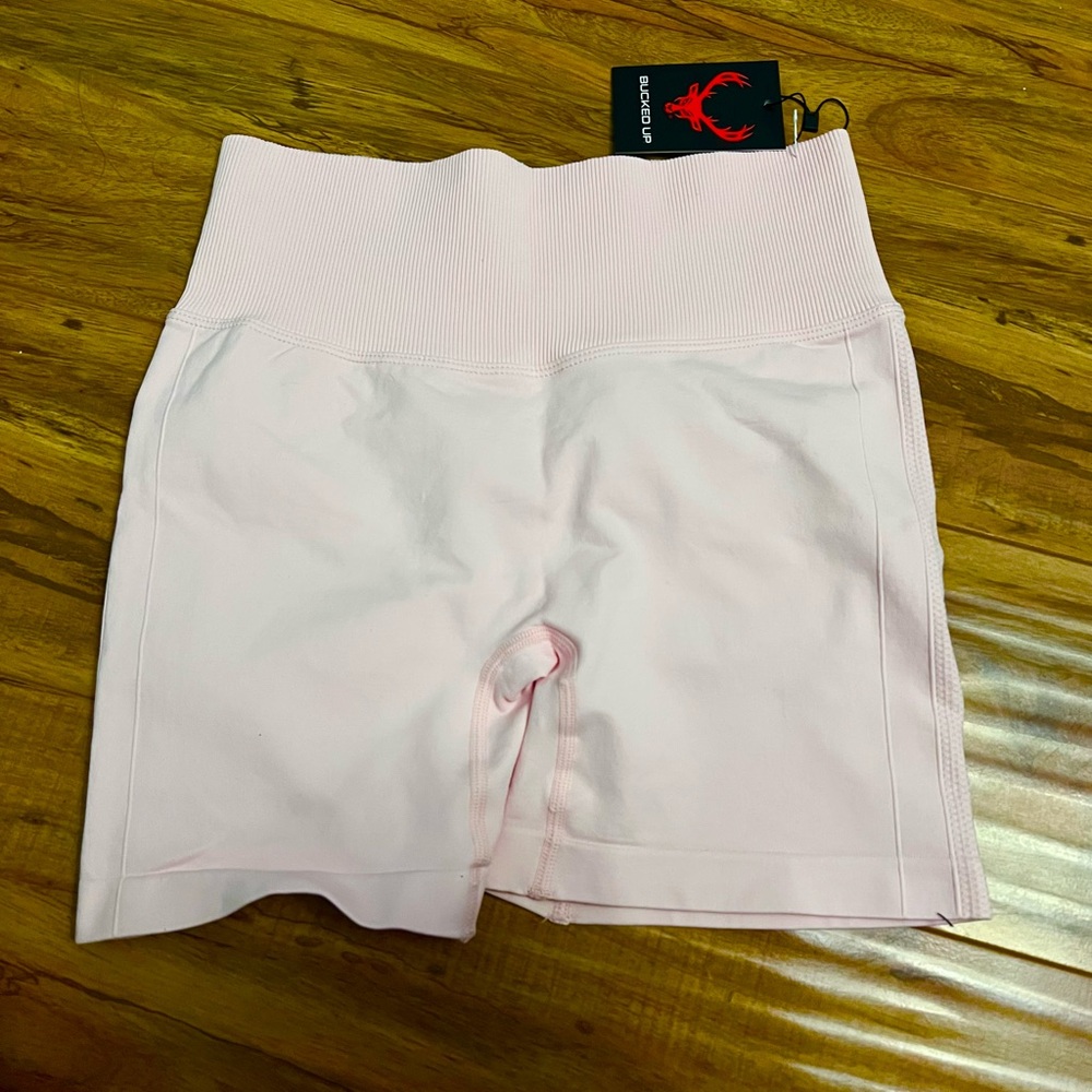 Bucked up Women's Light Pink Bike Shorts